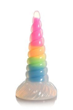 Фентезійний фалоімітатор Creature Cocks Luminescent Rainbow Silicone Dildo SX2222 фото