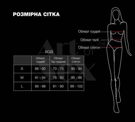 Лаковане боді Art of Sex - Jazz, колір чорний, розмір M SX3645 фото