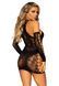 Мінісукня Leg Avenue Mini dress and matching gloves Black One Size SX1067 фото 4