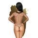Боді Penthouse Scandalous S/L Black, велика сітка, високий комір, довгі рукави SO6457 фото 2
