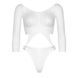 Боді з імітацією топа та стрінгів Leg Avenue &mdash; Top Bodysuit With Thong Back One Size White SO9150 фото 6