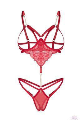 Боді Obsessive Matildea crotchless teddy S/M SX3606 фото