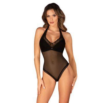 Напіврозоре боді Obsessive &mdash; Medilla Teddy Black SO9047 фото