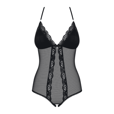 Сітчасте боді з відкритими сідницями Obsessive &mdash; 841-TED-1 Teddy Black SO7185 фото