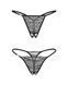 Набір трусиків з доступом Obsessive Bianca 2-pack crotchless thong L/XL SX3556 фото 5