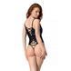 Еротичне боді з імітацією шнурівки Passion &mdash; Kristeen Body Black SX1925 фото 2
