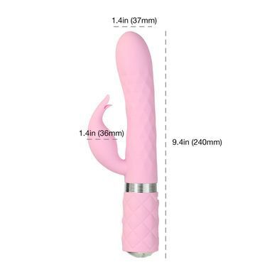 Вібратор-кролик Pillow Talk &mdash; Lively Pink з ротацією та вібрацією, потрійним відростком та кристалом Сваровські SO6856 фото