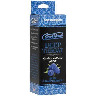 Розпродаж!!! Спрей для мінету Doc Johnson GoodHead DeepThroat Spray - Blue Raspberry 59 мл (термін 11.2025) SO9854-R фото