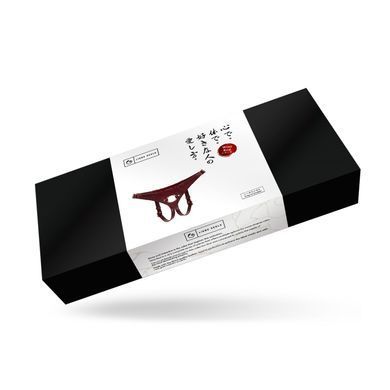 Шкіряні трусики для страпона Liebe Seele Wine Red Strap on Harness, універсальний розмір SO9464 фото