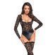 Мереживне боді з довгими рукавами Noir Handmade &mdash; F296 Psyche Black SX0213 фото 1