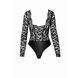 Мереживне боді з довгими рукавами Noir Handmade &mdash; F296 Psyche Black SX0213 фото 6