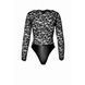Мереживне боді з довгими рукавами Noir Handmade &mdash; F296 Psyche Black SX0213 фото 7