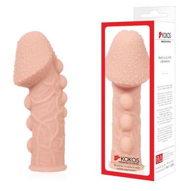 Насадка на член Kokos Extreme Sleeve ES.09 размер M, утолщающая, стимулирующий рельеф SO1819 фото