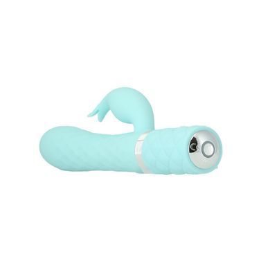 Вібратор-кролик Pillow Talk &mdash; Lively Teal з ротацією та вібрацією, потрійним відростком та кристалом Сваровські SO6857 фото