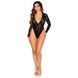 Мереживне боді зі стразами Leg Avenue &mdash; Rhinestone Lace Deep-V Bodysuit One Size Black SX1754 фото 4