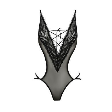 Боді монокіні з відкритою спинкою Passion &mdash; Erza Body Black PS26001 фото