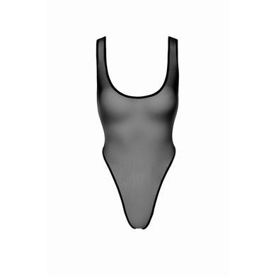 Боді з мікротюлю з високими вирізами Noir Handmade &mdash; F322 Paparazzi Black SX0365 фото