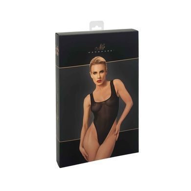 Боді з мікротюлю з високими вирізами Noir Handmade &mdash; F322 Paparazzi Black SX0365 фото
