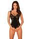Мереживне боді Obsessive Donna Dream crotchless teddy XL/2XL Black, відкритий доступ SO8635 фото 1