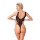 Боді з мікротюлю з високими вирізами Noir Handmade &mdash; F322 Paparazzi Black SX0365 фото 2