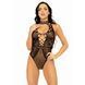 Мереживне боді Leg Avenue &mdash; Net And Lace Halter Bodysuit One Size Black SO7898 фото 4