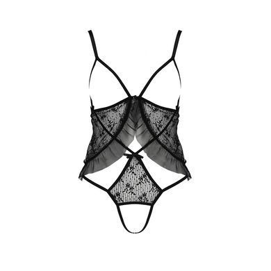 Боді монокіні з відкритими грудьми Passion JUSTINA BODY XXL/XXXL, black EL15403 фото