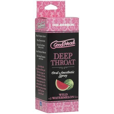 Розпродаж!!! Спрей для мінету Doc Johnson GoodHead DeepThroat Spray - Watermelon 59 мл (термін 09.2025) SO3491-R фото