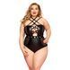 Боді з екошкіри JSY &mdash; "Пристрасна Лорейн" Plus Size Black SO8378 фото 1