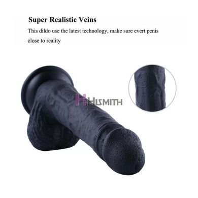 Силіконовий дилдо Hismith 8.3" Silicone Dildo Black SO9971 фото