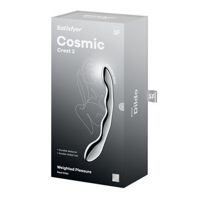 Металевий дилдо Satisfyer Cosmic Crest 2, двосторонній, можна нагрівати й охолоджувати SX3252 фото