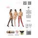 Еротичні колготки-бодістокінги Passion S025 One Size, Red, імітація ажурних панчішок з пояском PSS025R фото 5
