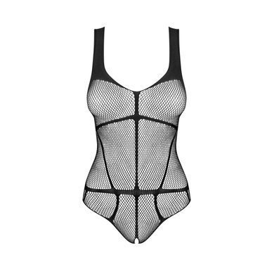 Сітчасте боді з відкритим доступом Obsessive &mdash; B336 Crotchless Teddy One Size Black SO9755 фото