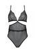 Боді з мереживним ліфом Passion &mdash; Amberly Body Black SX0455 фото 3