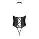 Боді з екошкіри з відкритим доступом Passion &mdash; Nancy Body Plus Size Black SO7104 фото 4