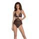 Боді з мереживним ліфом Passion &mdash; Amberly Body Black SX0455 фото 1