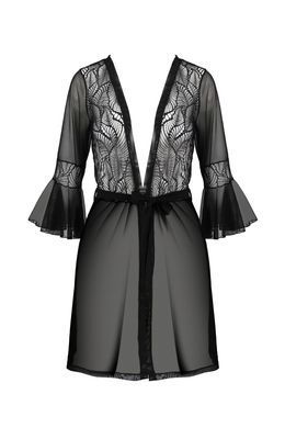 Пеньюар Passion LEAFA PEIGNOIR black L/XL - ECO Passion SX0506 фото
