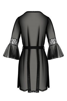 Пеньюар Passion LEAFA PEIGNOIR black L/XL - ECO Passion SX0506 фото