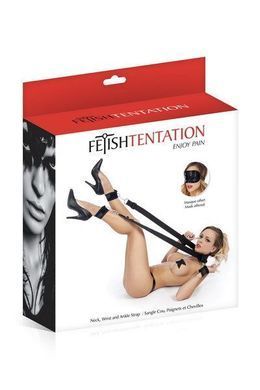 Фіксатори для ніг і рук Fetish Tentation Neck, Wrist and Ankle Strap (м'ята упаковка!!!) SO3741-R фото