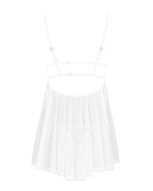 (SALE) Пеньюар і трусики Obsessive Heavenlly babydoll & thong XS/S SO8163 фото