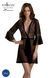 Пеньюар Passion LEAFA PEIGNOIR black L/XL - ECO Passion SX0506 фото 1