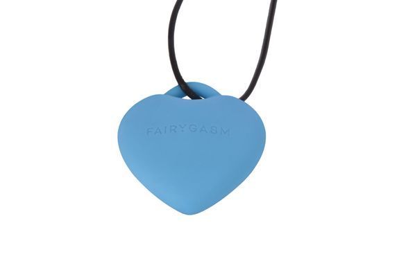 Мінівібратор &laquo;Сердечко&raquo; FairyGasm PleasureStone blue, 9 режимів, на шнурку SX0643 фото