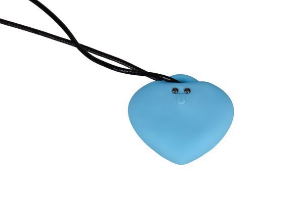 Мінівібратор &laquo;Сердечко&raquo; FairyGasm PleasureStone blue, 9 режимів, на шнурку SX0643 фото
