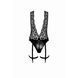 Мереживне боді з нашийником та підв'язками Noir Handmade &mdash; F297 Libido Deep-V Black SX0219 фото 5