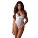 Еротичне боді з відкритим доступом Obsessive &mdash; Alissium Crotchless Teddy White SX0598 фото 1