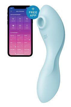 Вакуумний смарт-стимулятор із вібрацією Satisfyer Curvy Trinity 5 (Blue) (м'ята упаковка!!!) SO6726-R фото