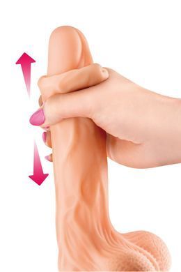 Фалоімітатор із рухомою крайньою плоттю Real Body &mdash; Real Brad, діаметр 4,5 см, TPE SO1889 фото
