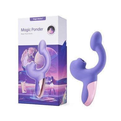 Смарт-вібратор Magic Motion &mdash; Ponder Purple, подвійна стимуляція, віброяйце+язичок для клітора SX3228 фото