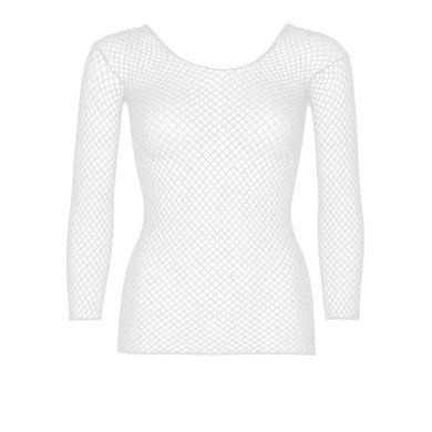 Сітчастий топ Leg Avenue &mdash; Long Sleeves T-Shirts One Size White SO9106 фото
