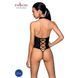 Боді з еко-шкіри з імітацією шнурівки та відкритим доступом Passion NANCY BODY S/M, black SO5371 фото 2