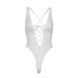 Мереживне боді зі шнурівкою Leg Avenue &mdash; Floral Lace Thong Teddy One Size White SO7963 фото 8
